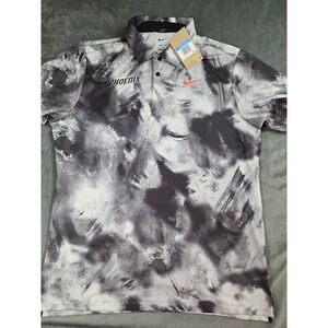 New Nike Shirt Mens Medium Dri-Fit Tour Marble All Over Print Golf Polo Phoenix